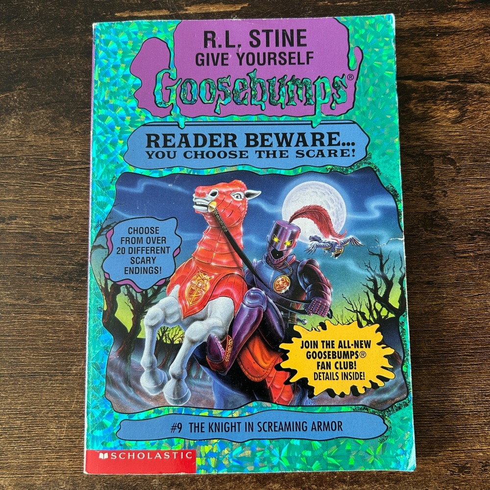 Goosebumps Give Yourself #9 Knight in Screaming Armor R.L. Stine 1996 Good Book